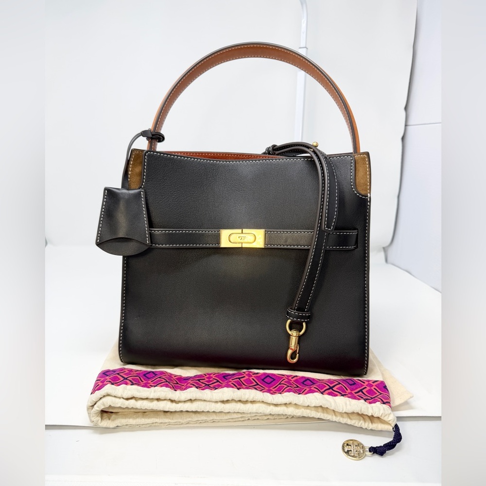 Tory Burch Lee Radziwill Double Satchel bag in black